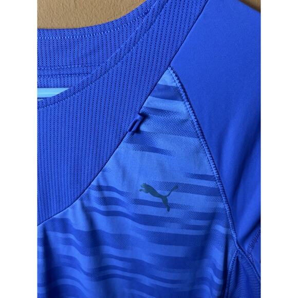 PUMA Sport Running Top Women's Size XL Black Short Sleeve Open Shoulder - Picture 3 of 9